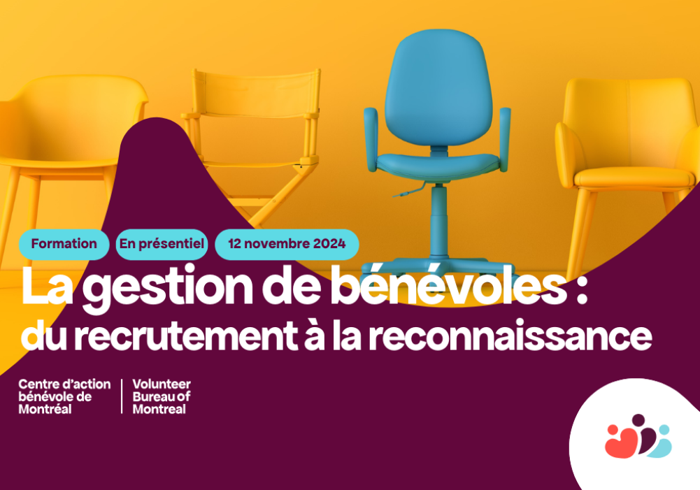 Formation : La gestion des bénévoles : du recrutement à la reconnaissance - 12 nov.